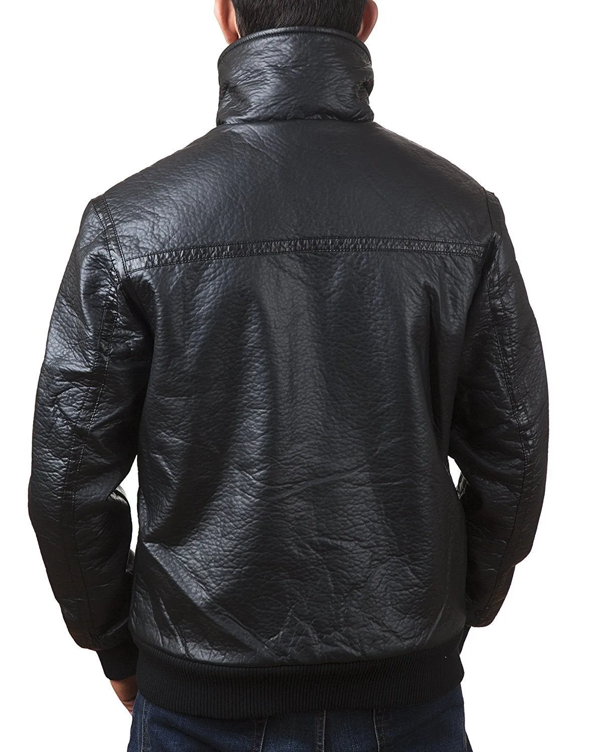 A.K. Collection Men's Faux-Leather Moto Jacket - Available in Many Styles - CLEARANCE - FINAL SALE