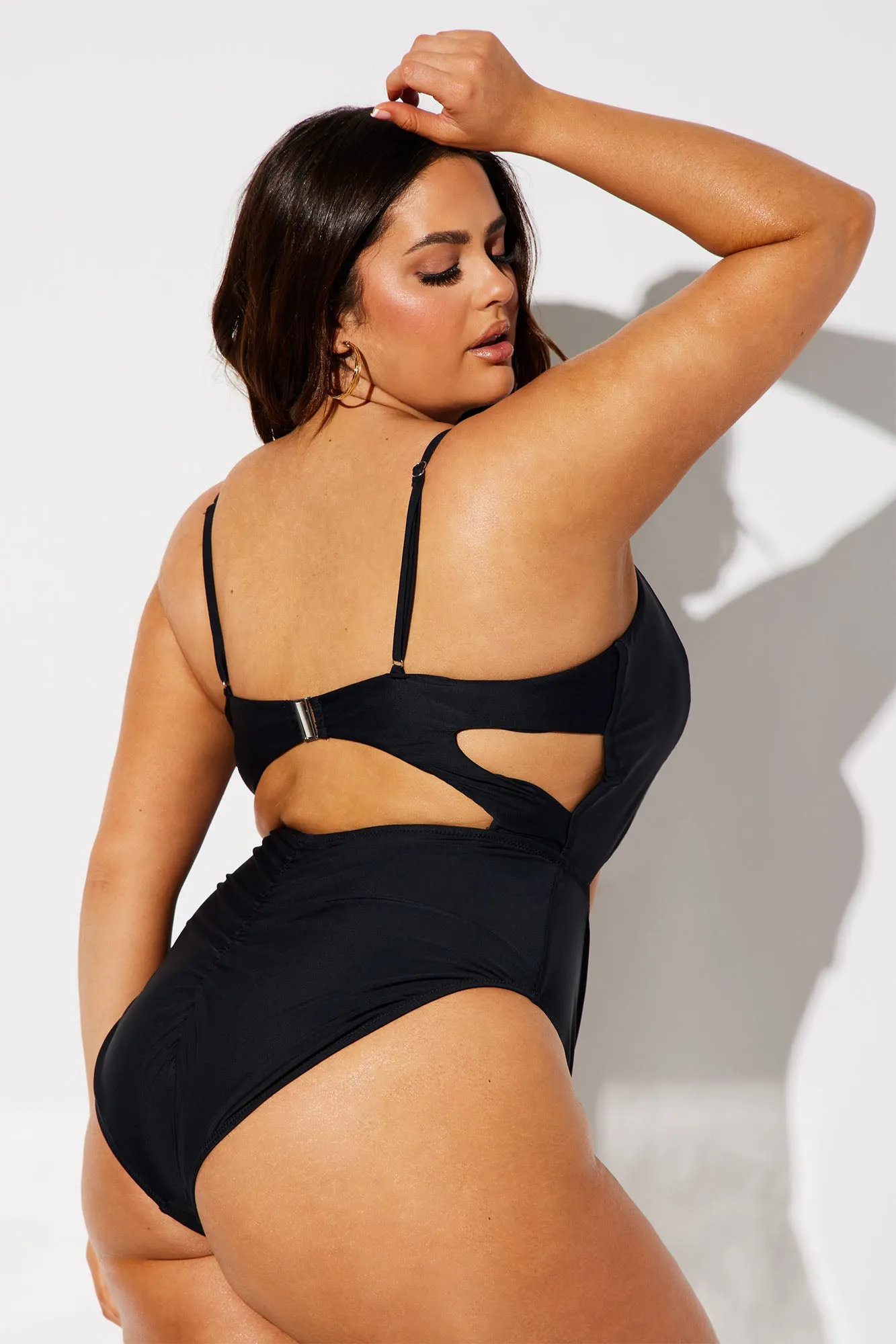 Alisha Cut Out 1 Piece Swimsuit - Black