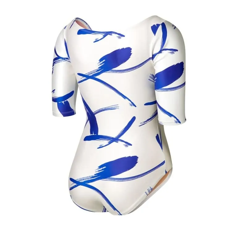 Barrel Womens Wrap Monokini-BLUE PAINTING