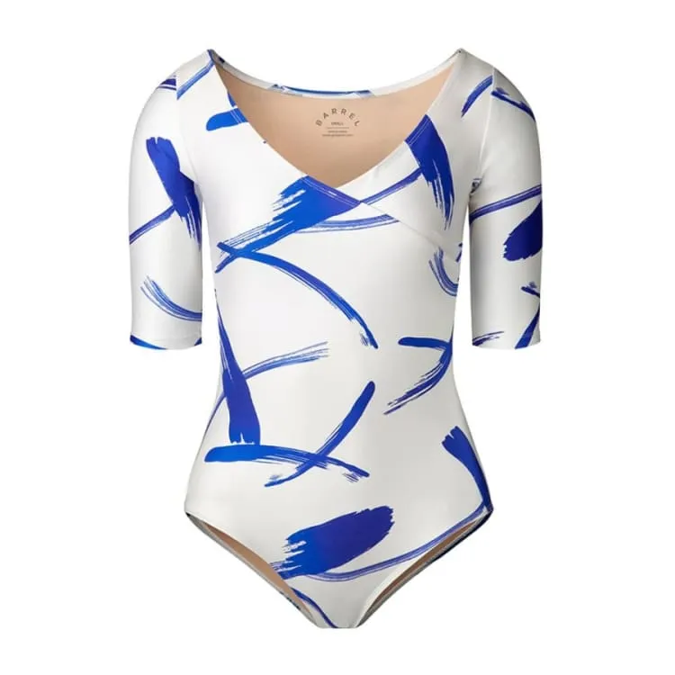 Barrel Womens Wrap Monokini-BLUE PAINTING