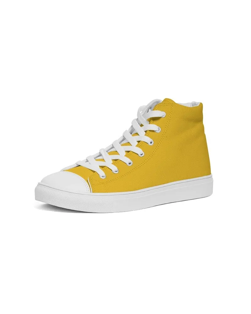 Bright Orange Yellow Women's High-top Canvas Sneakers | Women's | Bright Pure Orange Yellow | C0M25Y100K0