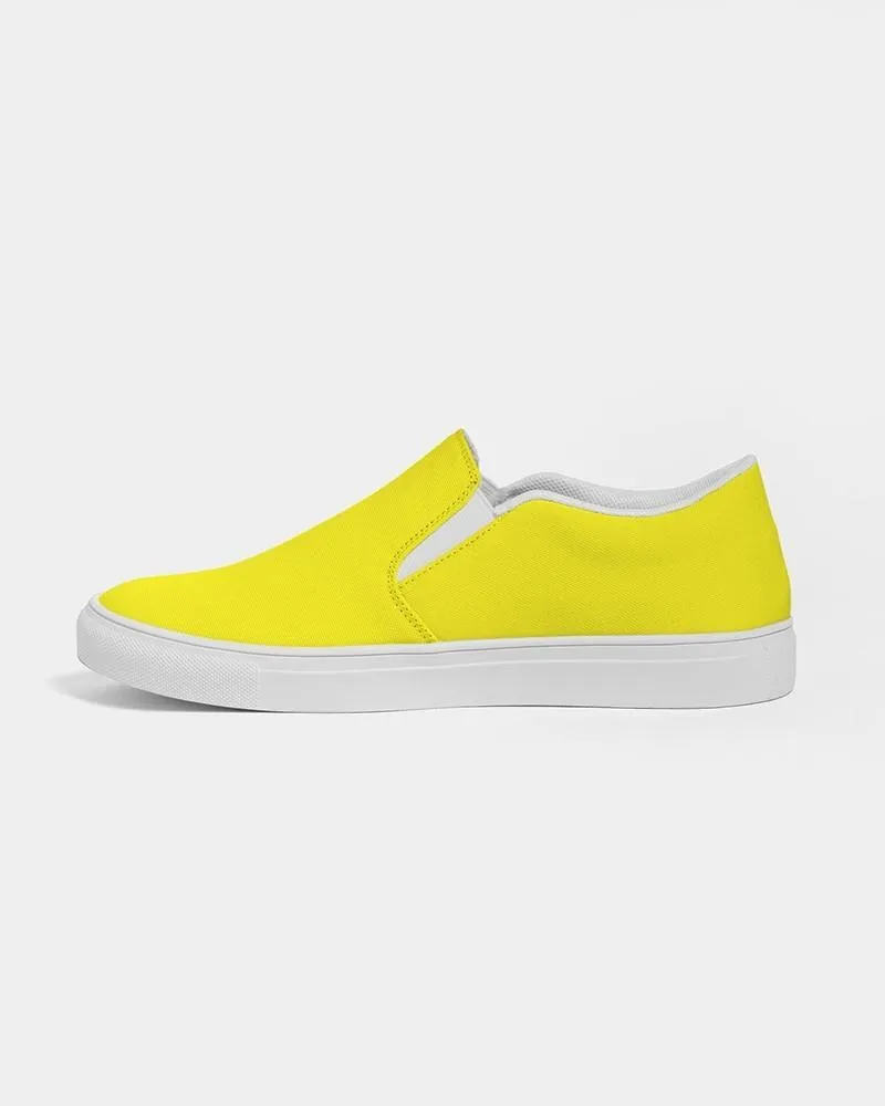 Bright Yellow Slip-On Canvas Sneakers | Women's | Bright Pure Yellow | C0M0Y100K0
