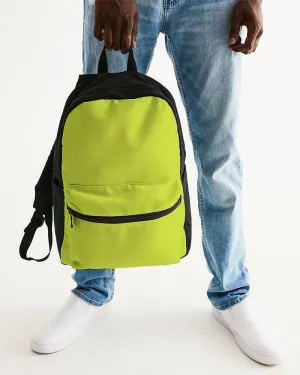 Bright Yellow Warm Green Canvas Backpack | Bright Pure Yellow Warm Green | C25M0Y100K0