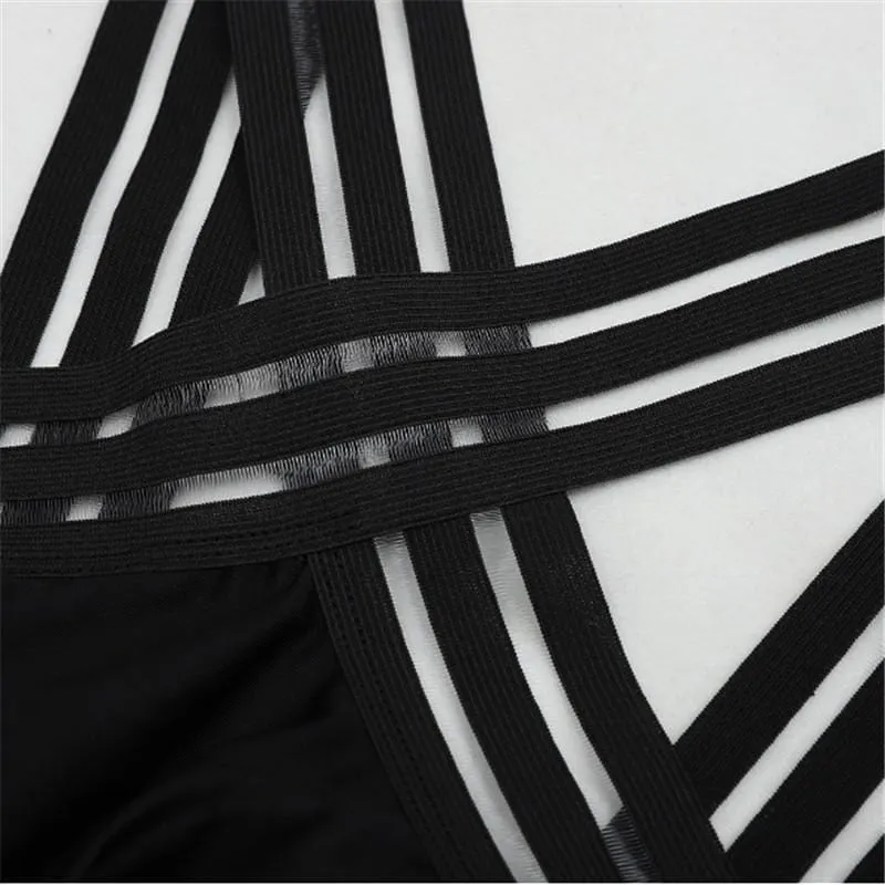 Cross-Front One-Piece Swimsuit