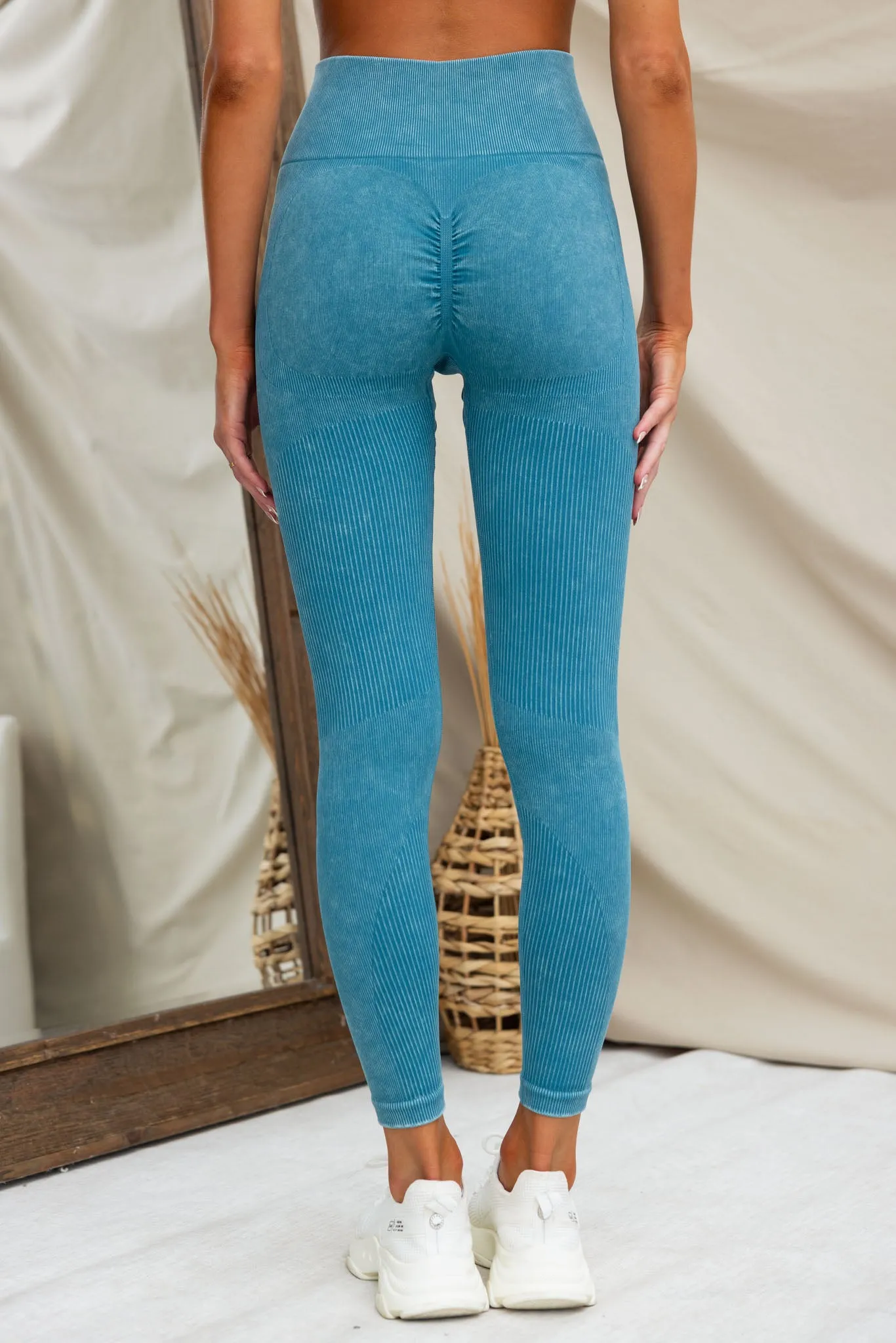 Flex Rib Seamless Leggings - Ocean