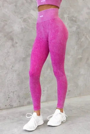 Flex Rib Seamless Leggings - Raspberry Wash