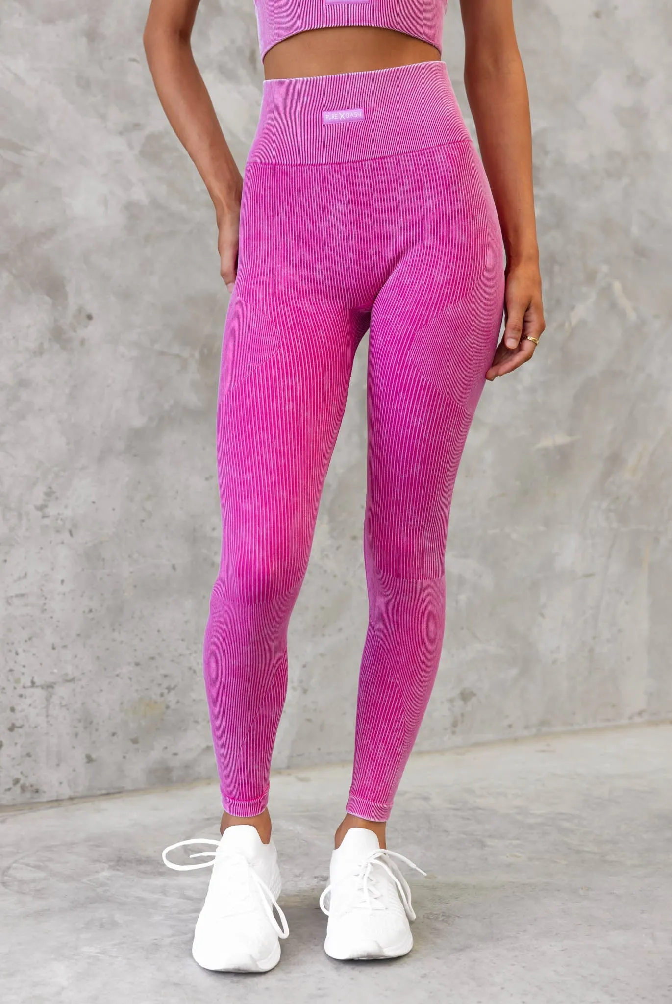 Flex Rib Seamless Leggings - Raspberry Wash