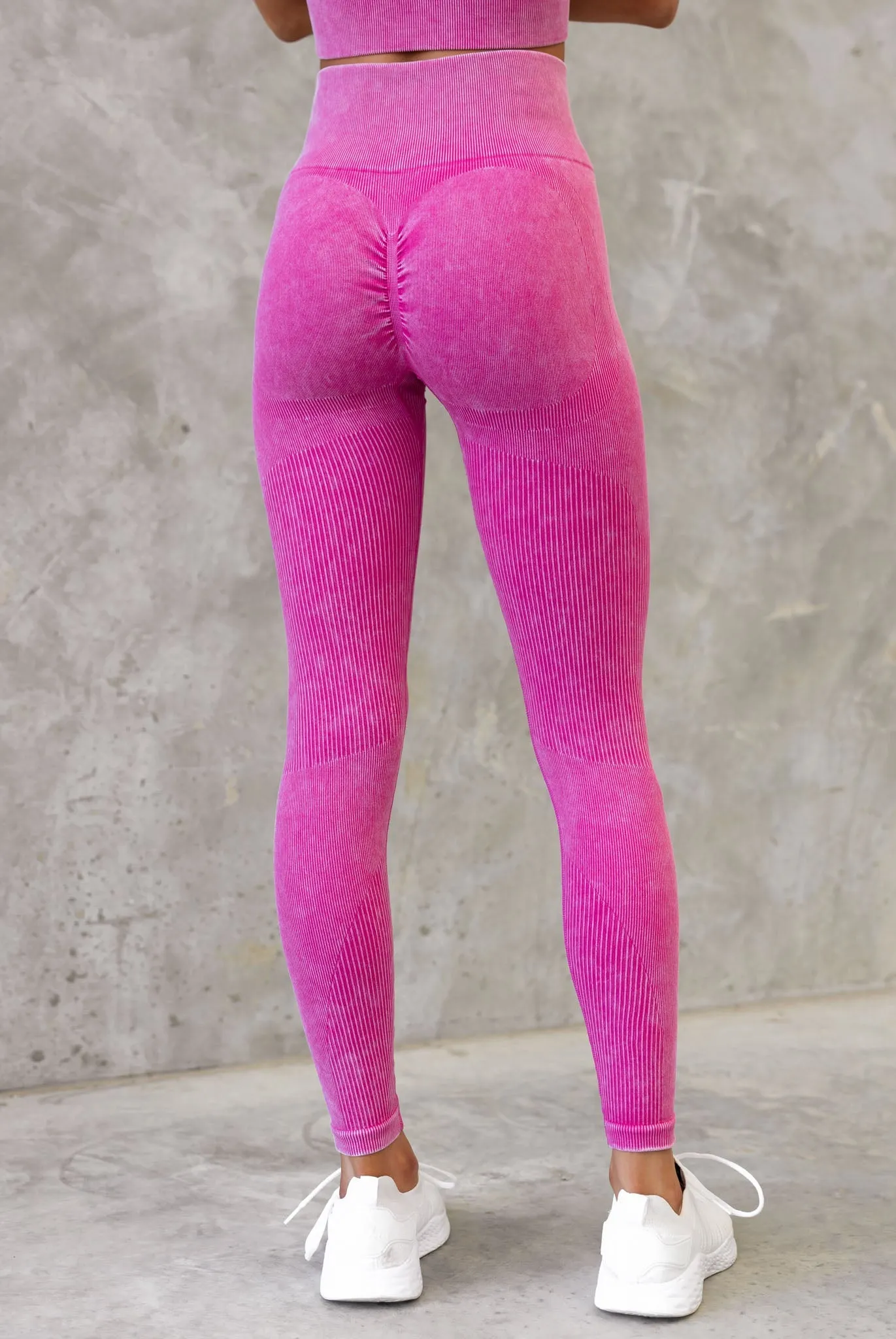 Flex Rib Seamless Leggings - Raspberry Wash