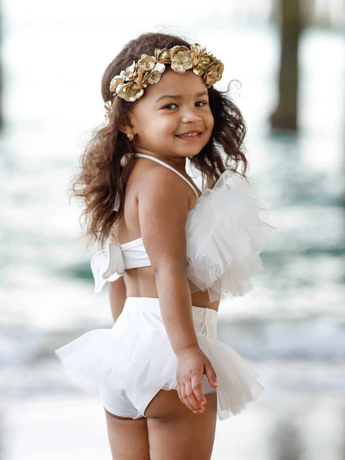 Girls Adorable Angel Two Piece Swimsuit