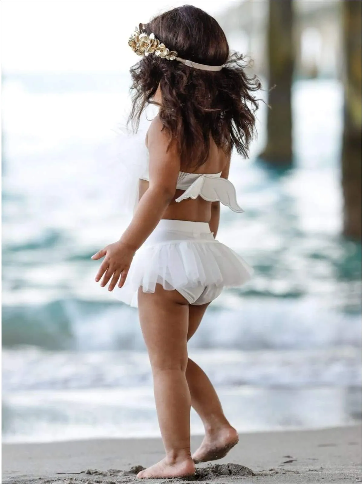 Girls Adorable Angel Two Piece Swimsuit