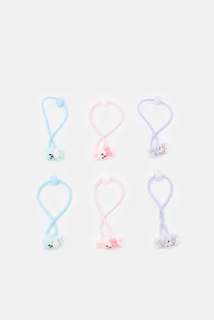 Girls Assorted Elasticated Hair Tie (6 Piece)