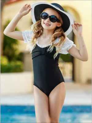 Girls Black is the New Black One Piece Swimsuit