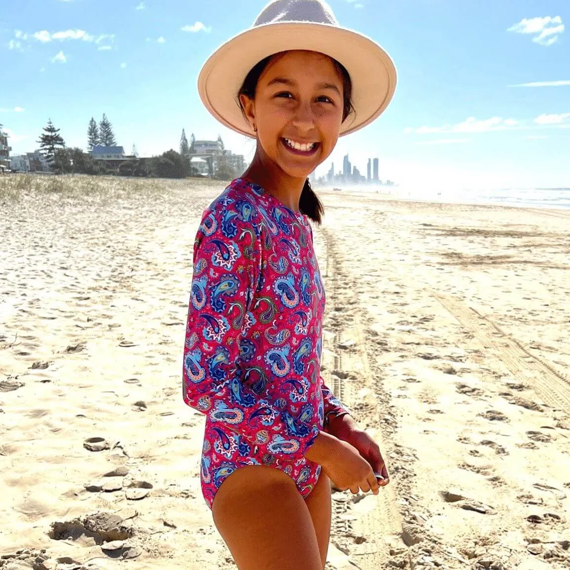 Girls Long Sleeve Swimsuit | Fiesta!