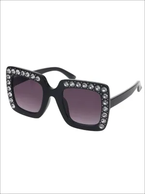 Girls Rhinestone Rimmed Sunglasses