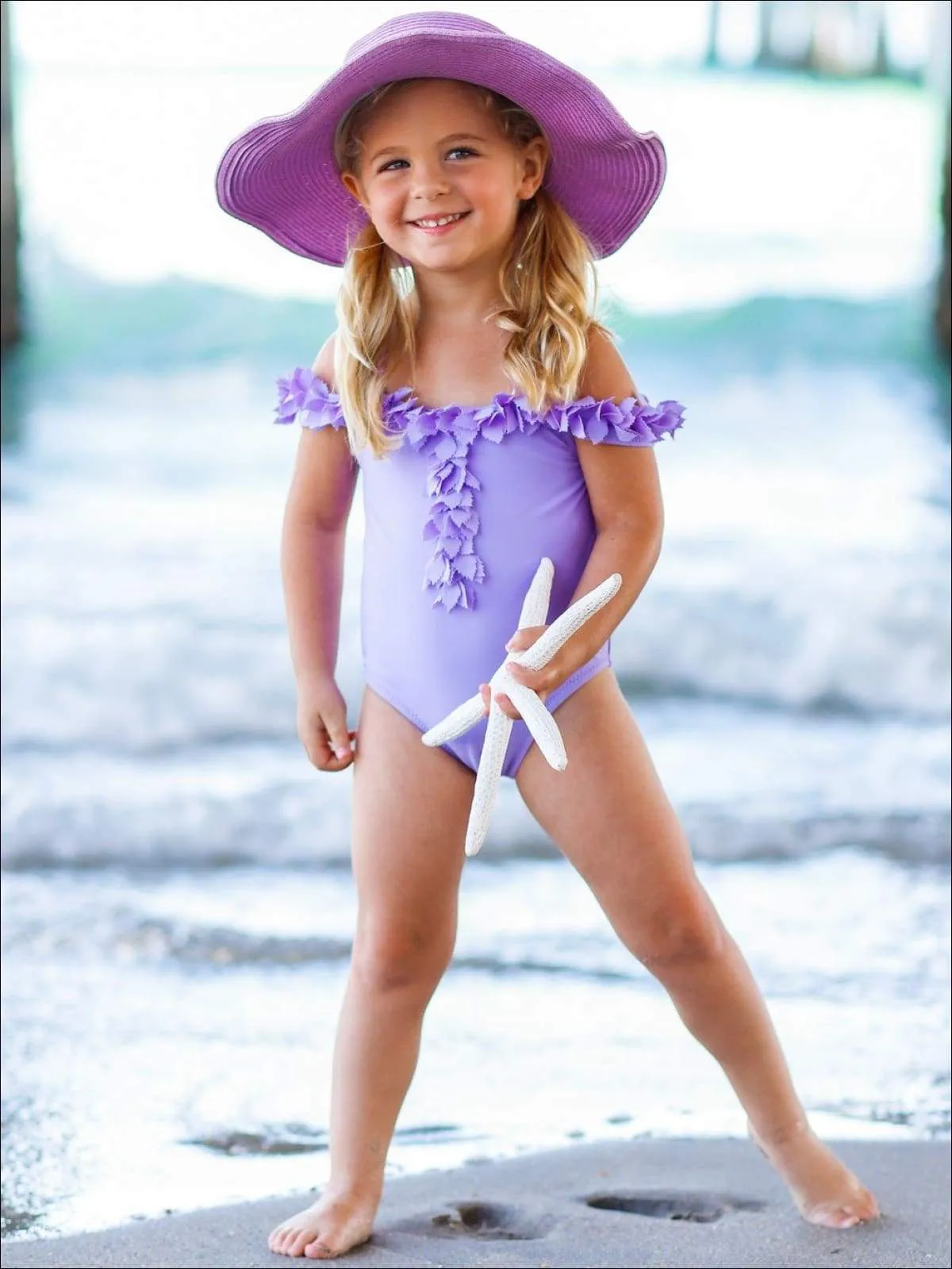 Girls Splash In the Sun One Piece Swimsuit