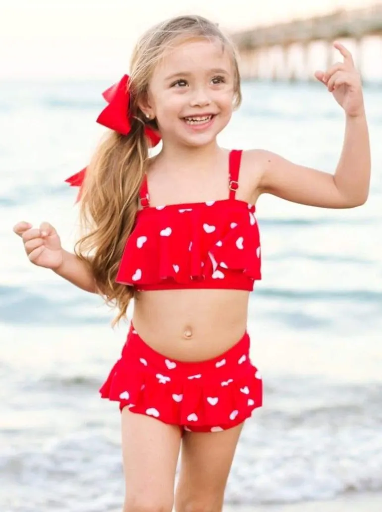 Girls Whole Lotta Love Two Piece Swimsuit
