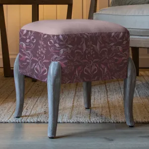 Hettie Printed Ralf Footstool Ruby