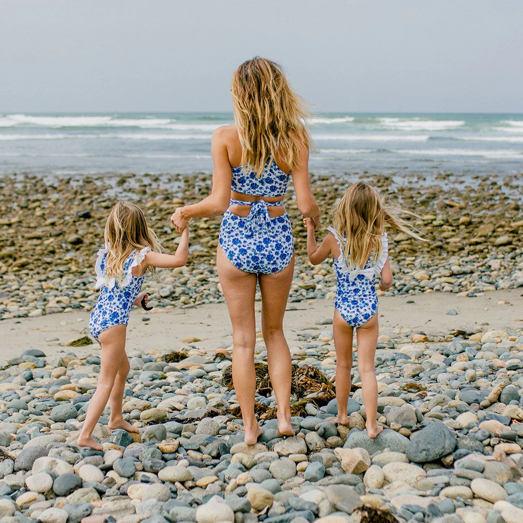 Mini Ruffle One-Piece, Santorini