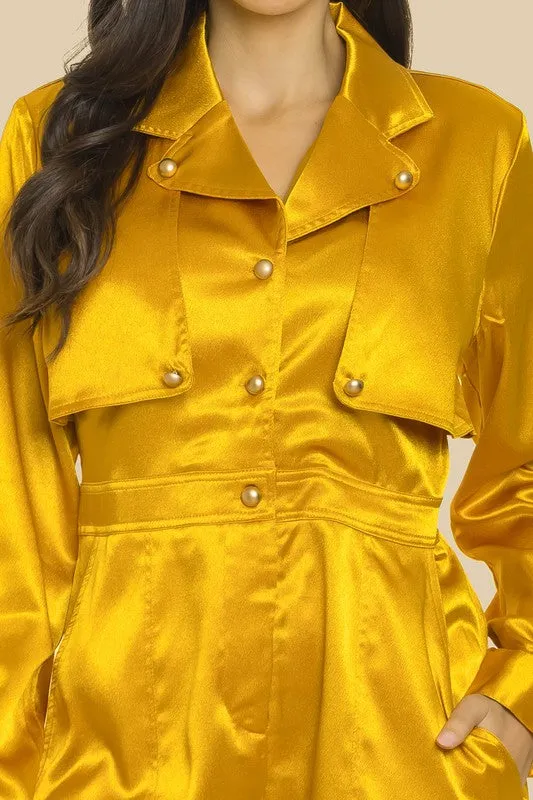 Mustard Jacket Style Romper
