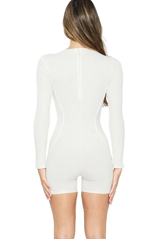 Off White Snatched Long Sleeve Jumpsuit