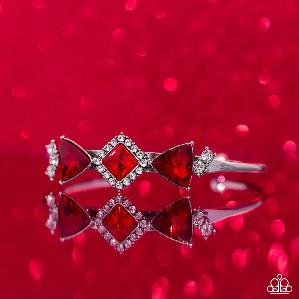Paparazzi Bracelet ~ Strategic Sparkle - Red