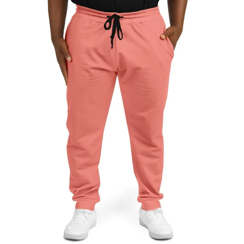 Pastel Pink Red Joggers | Unisex | with PLUS sizes | Bright Pastel Pink Red | C0M60Y45K0