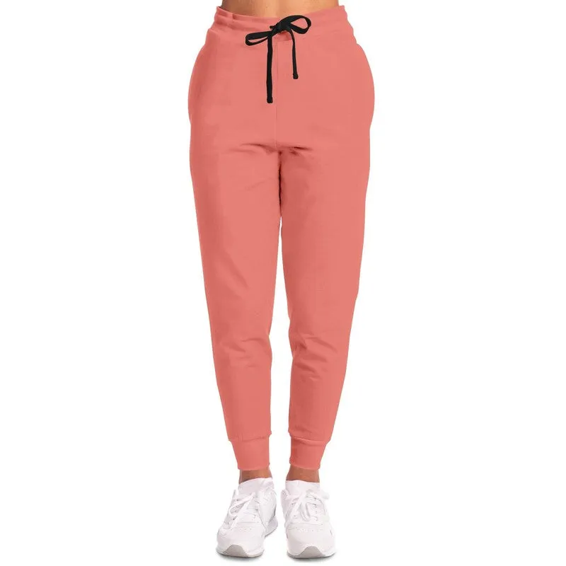 Pastel Pink Red Joggers | Unisex | with PLUS sizes | Bright Pastel Pink Red | C0M60Y45K0