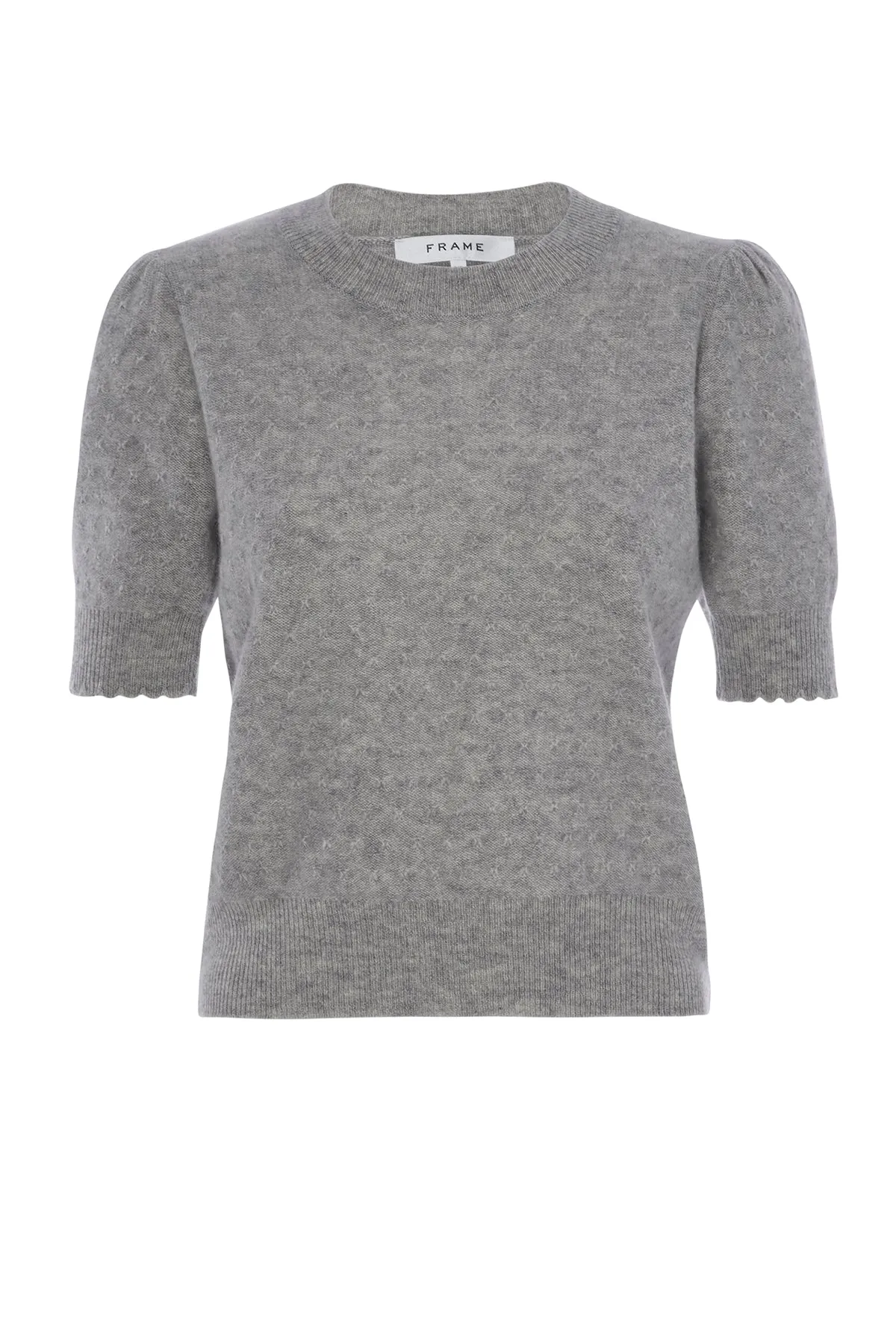 Pointelle Puff Sleeve Sweater