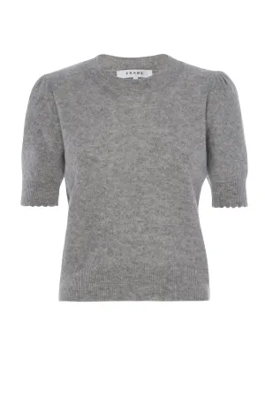 Pointelle Puff Sleeve Sweater