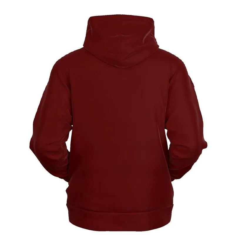 Red Streetwear Hoodie | Unisex | with PLUS sizes | Dark Pure Red | C0M100Y100K80