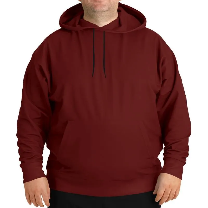 Red Streetwear Hoodie | Unisex | with PLUS sizes | Dark Pure Red | C0M100Y100K80