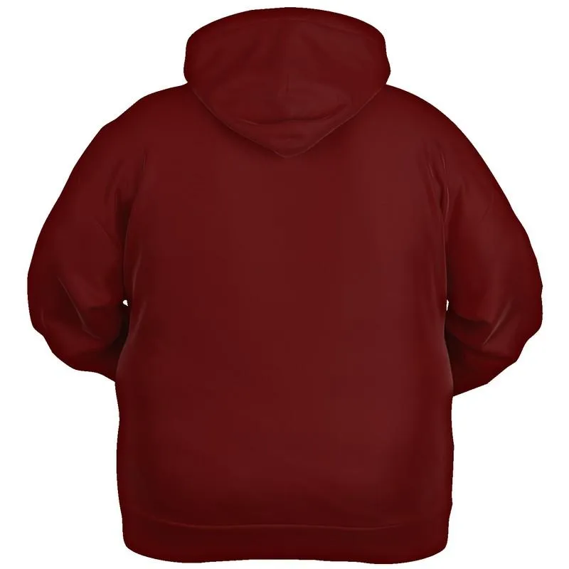 Red Streetwear Hoodie | Unisex | with PLUS sizes | Dark Pure Red | C0M100Y100K80