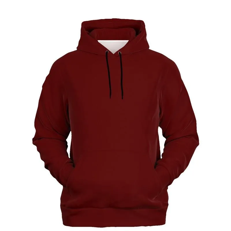 Red Streetwear Hoodie | Unisex | with PLUS sizes | Dark Pure Red | C0M100Y100K80