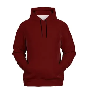 Red Streetwear Hoodie | Unisex | with PLUS sizes | Dark Pure Red | C0M100Y100K80