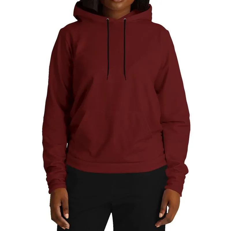 Red Streetwear Hoodie | Unisex | with PLUS sizes | Dark Pure Red | C0M100Y100K80