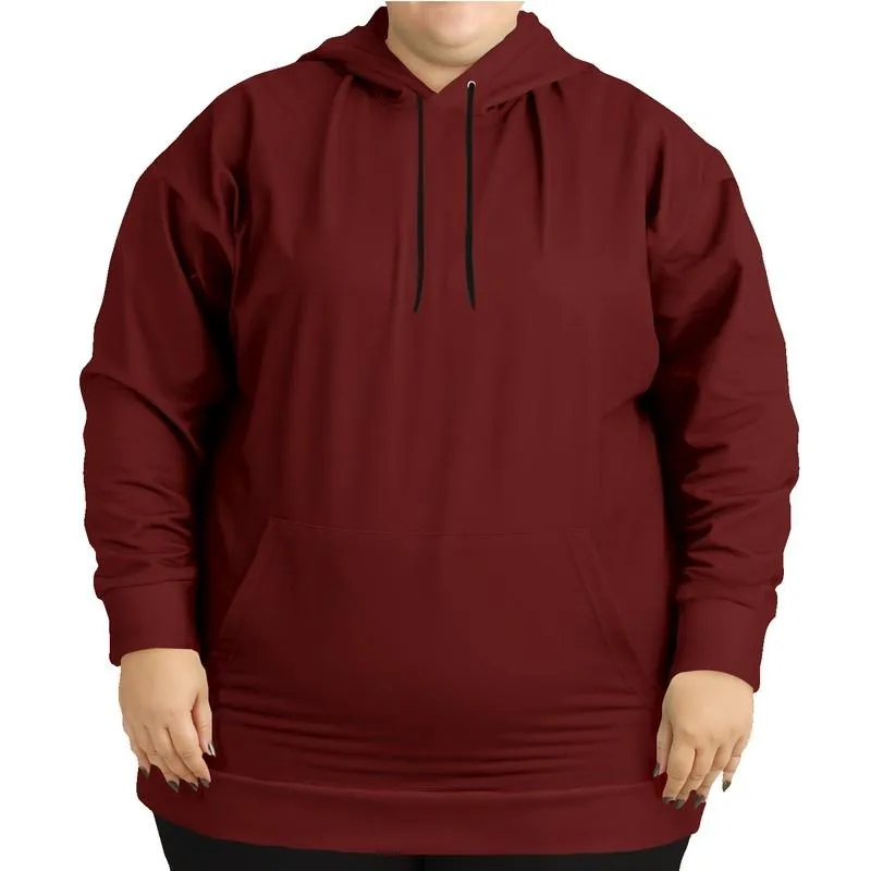 Red Streetwear Hoodie | Unisex | with PLUS sizes | Dark Pure Red | C0M100Y100K80