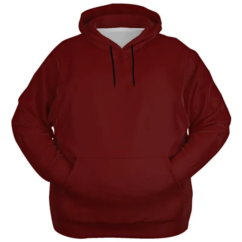 Red Streetwear Hoodie | Unisex | with PLUS sizes | Dark Pure Red | C0M100Y100K80