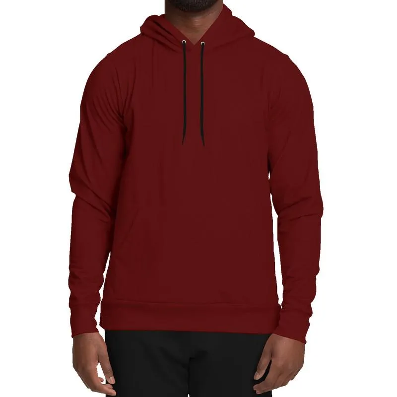 Red Streetwear Hoodie | Unisex | with PLUS sizes | Dark Pure Red | C0M100Y100K80