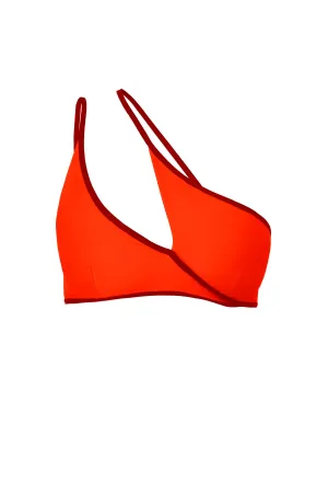 SPIRAL BIKINI TOP / RED