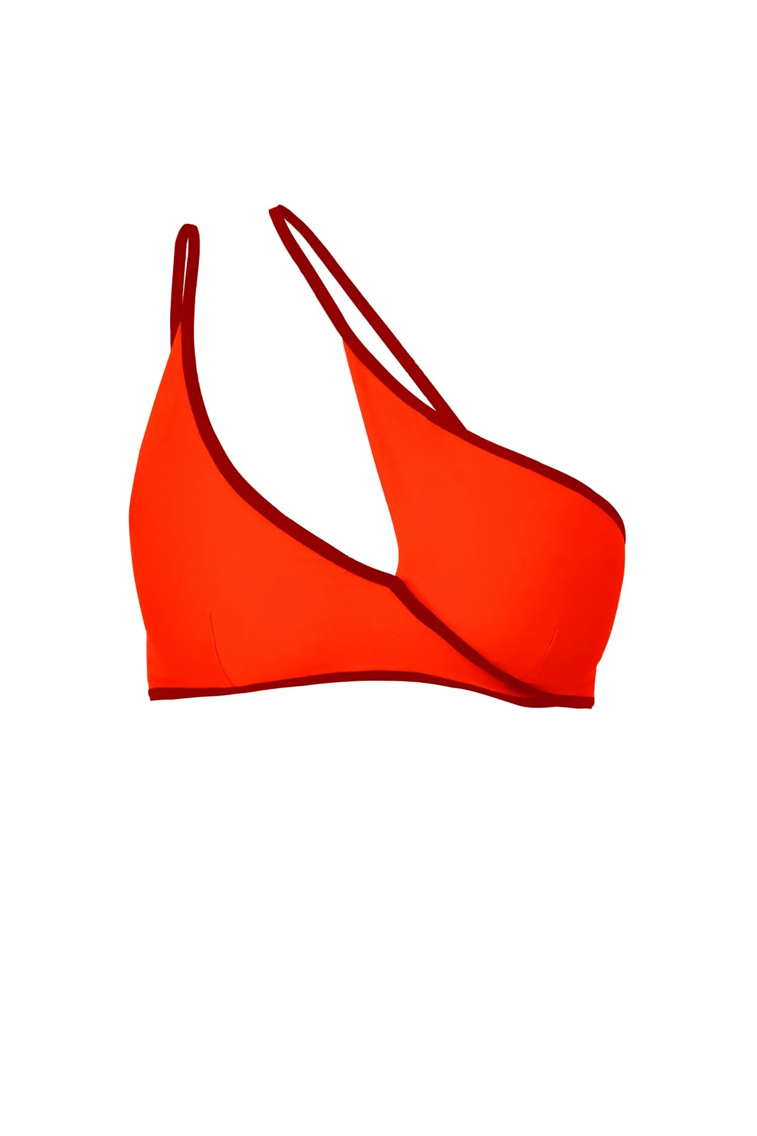 SPIRAL BIKINI TOP / RED