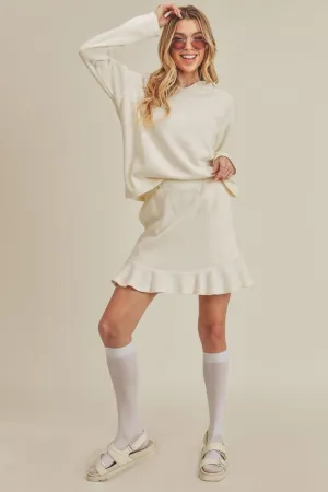 White Casual Long Sleeve Suit