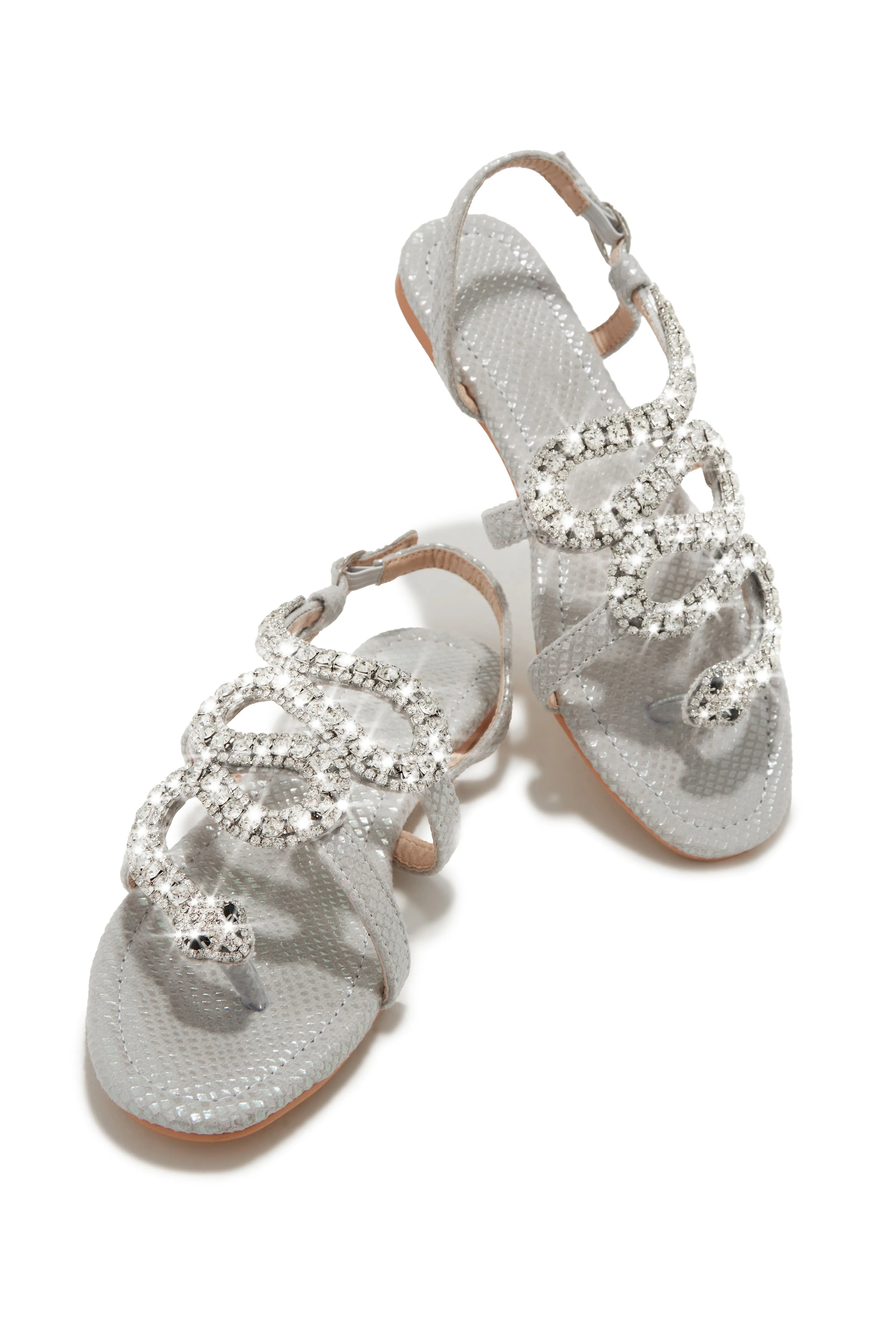 Wild One Snake Embellished Sandals - Multi