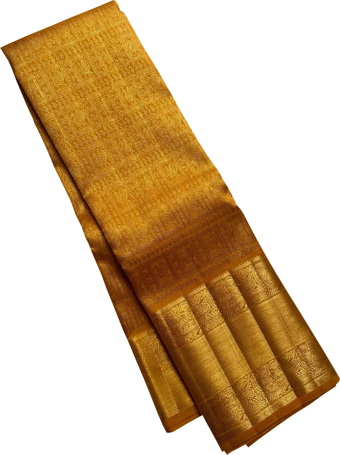 Yellow Kanjeevaram Pure Silk Saree - Handloom Elegance