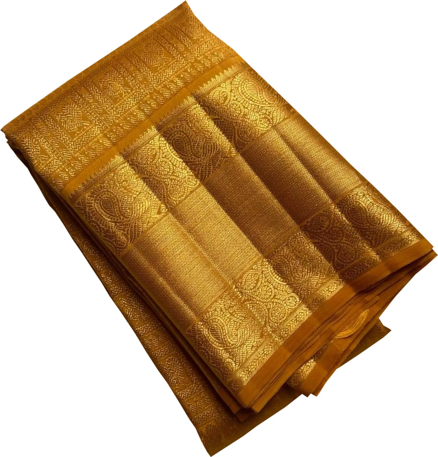 Yellow Kanjeevaram Pure Silk Saree - Handloom Elegance